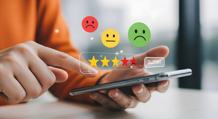 Customer Feedback Rating on Mobile