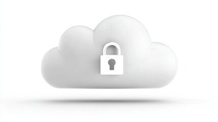 Secure Cloud Icon A Minimalist Representation of Data Protection and Digital Security.