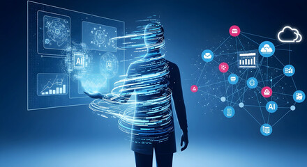 Human Connecting to Ai Digital Network