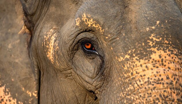 Close-up elephant eye