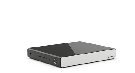 Modern Digital Media Streaming Device for Entertainment and Connectivity Isolated on White Background for Easy Integration