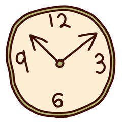 clock isolated on white