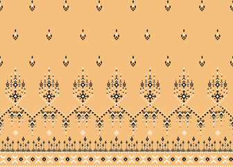 set of seamless patterns, raditional Asian Wallpaper ,yellow fabric