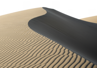 Abstract Sand Dune Texture Landscape with Shadow and Ripples PNG
