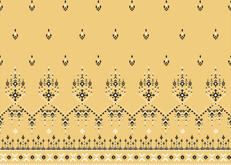 vector seamless pattern, raditional Asian Wallpaper ,yellow fabric