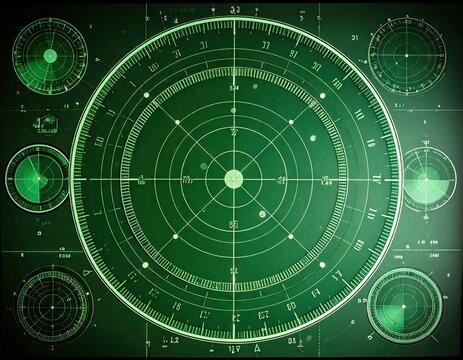 Green radar display interface - Powered by Adobe