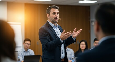 Engaging Business Presentation in Conference Room