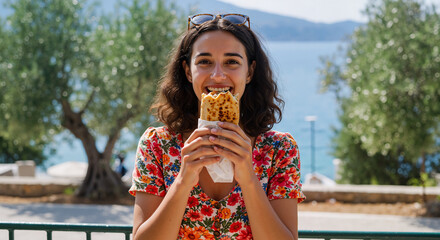 Celebrating National Gyro Day with Delicious Mediterranean Flavors and a Seaside View