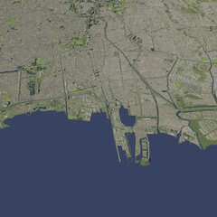 3D illustration of city and urban in Jakarta Indonesia