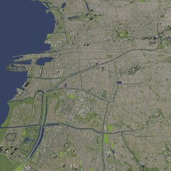 3D illustration of city and urban in Jakarta Indonesia