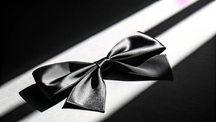 Dark Backdrop with High-Contrast Black Bow for Luxe Appeal
