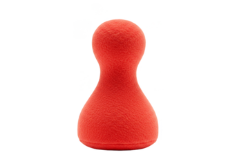 Isolated Red Pawn Piece on Transparent Background for Game Design