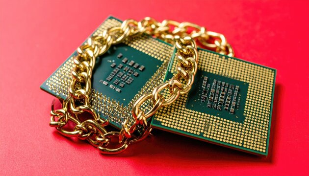 CPU with gold chain