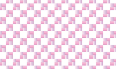 ピンクと紫のタイルが並ぶ三崩しの模様