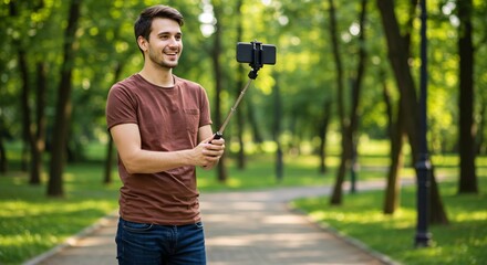 Vlogging Outdoors with Smartphone and Selfie Stick