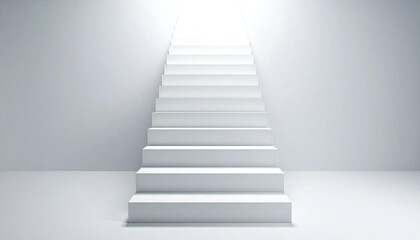 白い階段。シンプルな階段。White stairs. Simple stairs.
