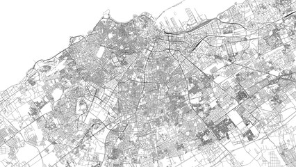 Fototapeta premium 3D illustration of city and urban in Casablanca Morocco