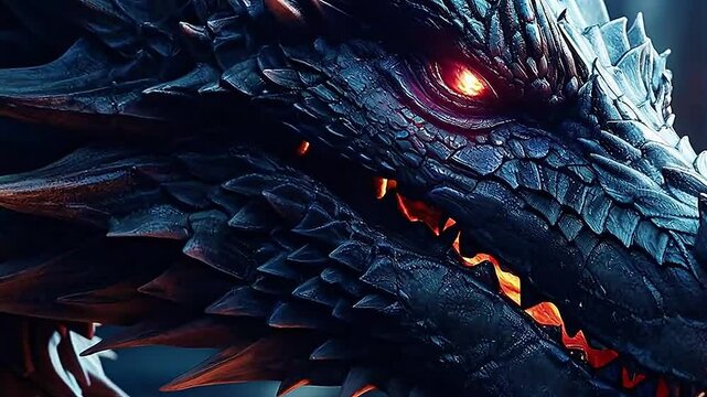 The illustration dragon is in the style of a carton video,ai generative