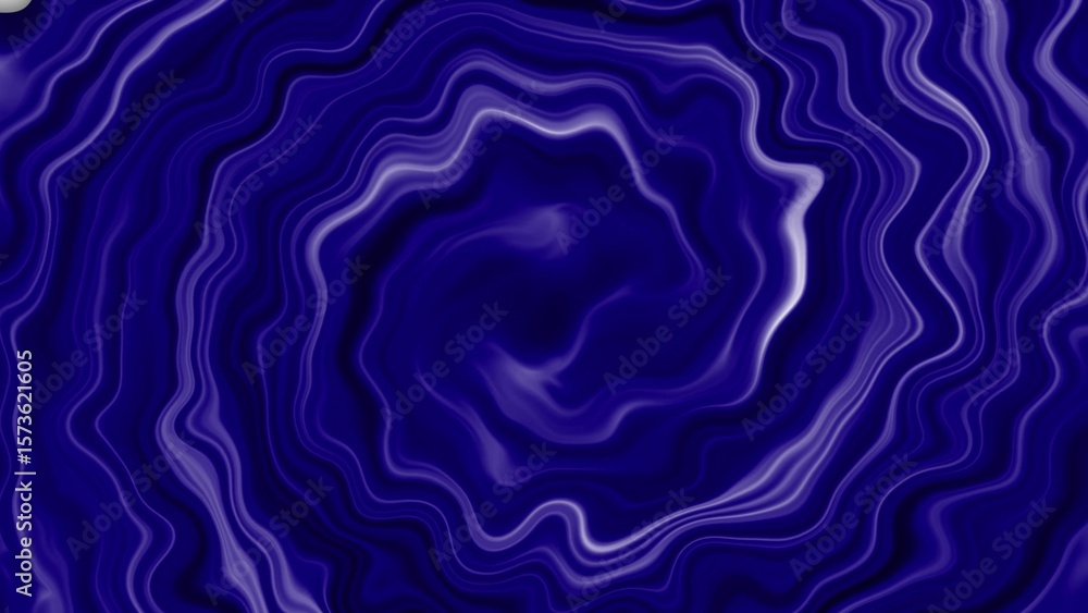 Poster abstract swirling pattern of deep blue and white flowing lines creating a mesmerizing visual effect