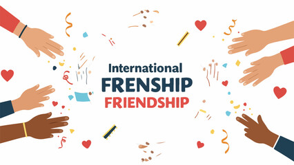  friendship, happy, day, group, people, friends, young, banner, background, greeting, friend, design, illustration, together, vector, poster, international, relationship, love, youth, concept, cartoon