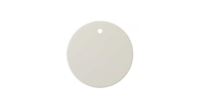 Isolated Round Cream Circle Shape Graphic Design Element on Transparent