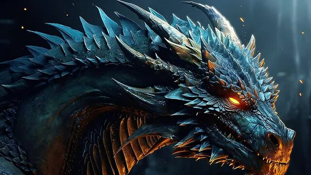 The illustration dragon is in the style of a carton video,ai generative