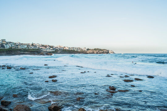 Bronte, Australia - 19 January 2025 : Bronte beach after sunset