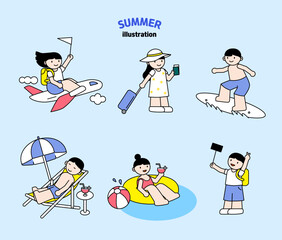 Collection of Images Representing Summer Vacation