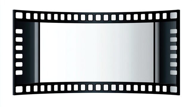 Blank curved film strip, perfect for nostalgic designs or movie-themed projects.  Add your own images or text