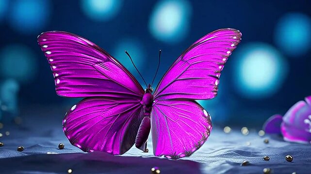 buterfly in Delfts Blauw realistis and slow ,ai generative