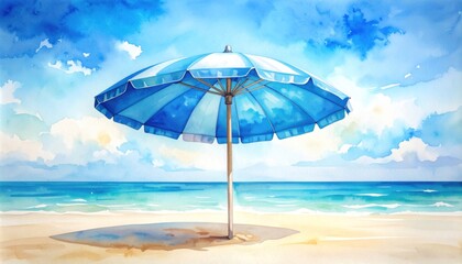 Beat the Heat Vibrant Beach Umbrella Photography