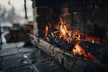 Warm Hearthside Embers Create A Cozy Atmosphere