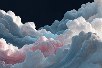 Dreamy Cloudscape Colorful Visions Floating High Above