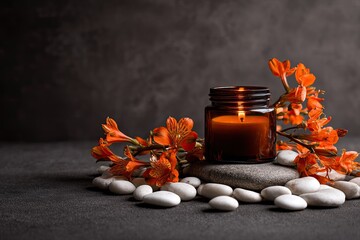 Amber Glass Serenity Botanical Beauty and Tranquility