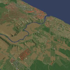 Fototapeta premium 3D illustration of city and urban in Rabat Morocco