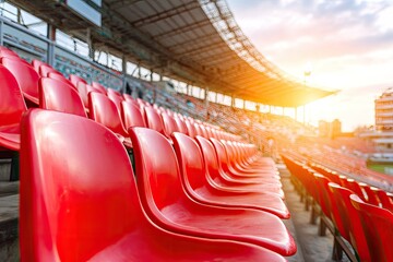 Empty Stadium Seats Awaiting Thrilling Game Day