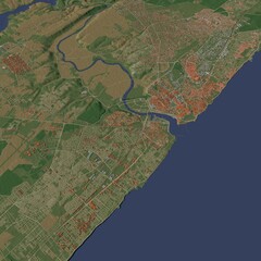 3D illustration of city and urban in Rabat Morocco