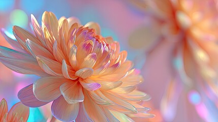 Vibrant Dahlia Blooms Under a Dreamy Glimmer