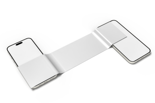 3D Smartphone and Social media 4 Items carousel feed post mockup isolated on background. Social frame mobile app page template for user post feed, like, share, comment, portfolios, online shops, Ads