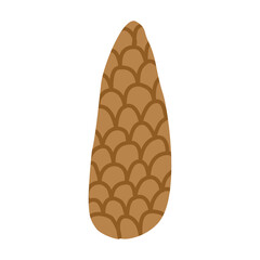 long pine cone seeds vector art, autumn forest elements, minimalist fall botanical illustration