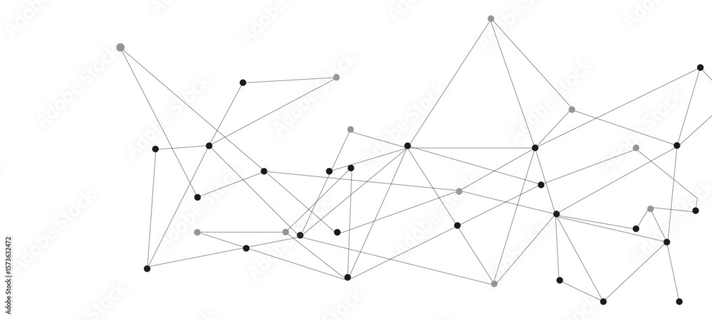 Poster vector white background with red lines and dots.