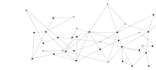 Vector white background with red lines and dots.