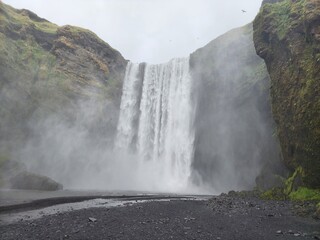 Powerful Waterfall of Iceland