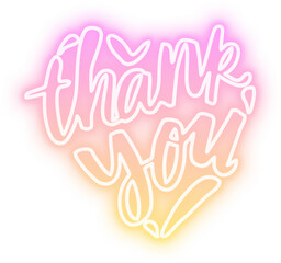 Neon Thank You Lettering Sign
