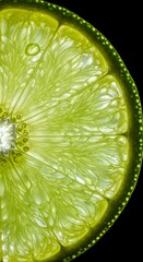 Lime slice closeup texture