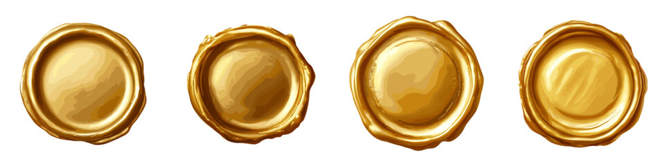 gold rings isolated on white