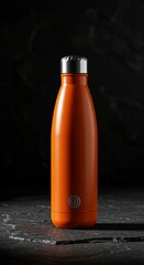 Orange insulated water bottle