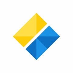  geometric shape blue and yellow
