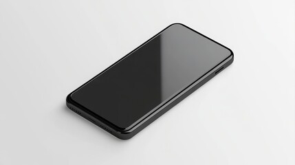 Realistic smartphone mockup. Mobile phone vector with isolated on white background. Device front view. 3D mobile phone with shadow. Realistic, high quality smart phone mockup for ui ux presentation.