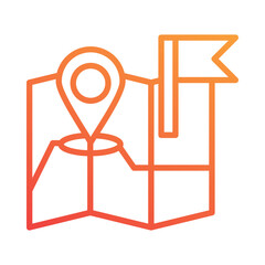 Obraz premium Milestone Mapping Icon